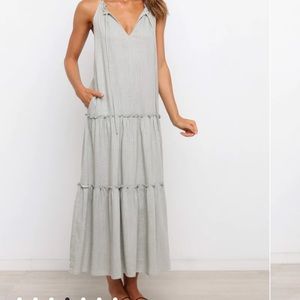 MVN the Label, Linen dress with pockets, Sage green, size 8. New with tags.